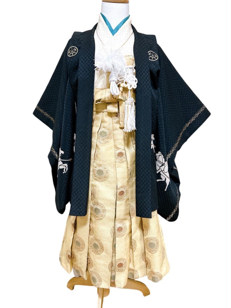 ひさかたろまんブランド着物♡七五三　5歳　男の子　セット　一式　黒