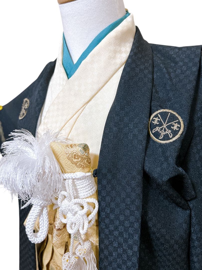 ひさかたろまんブランド着物♡七五三　5歳　男の子　セット　一式　黒