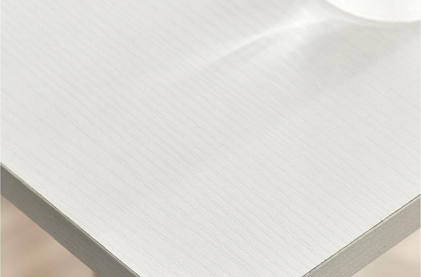 【ホワイト】パソコンデスク 3段シェルフ付 オフィスデスクアジャスター付き