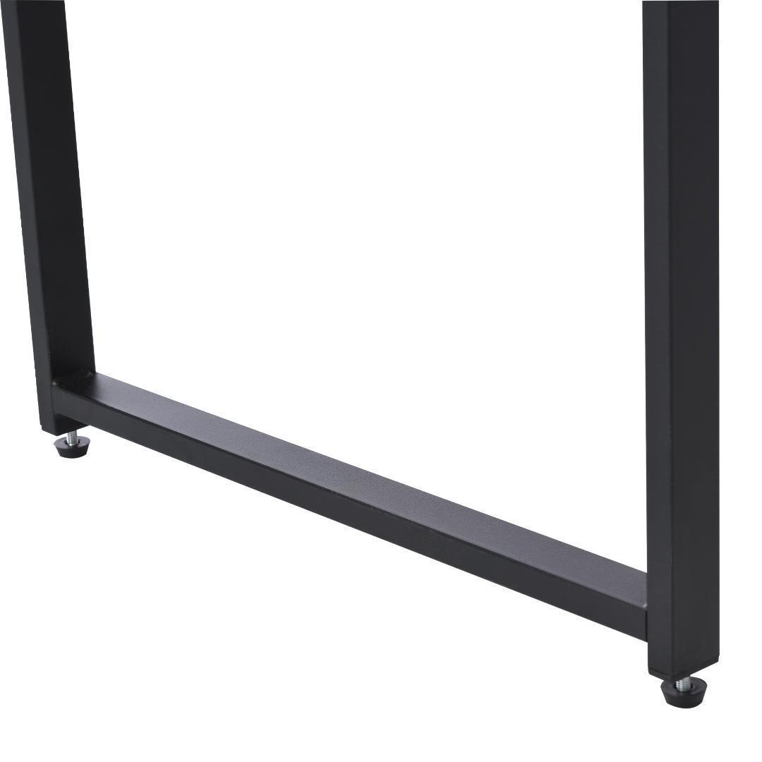 【ホワイト】パソコンデスク 3段シェルフ付 オフィスデスクアジャスター付き