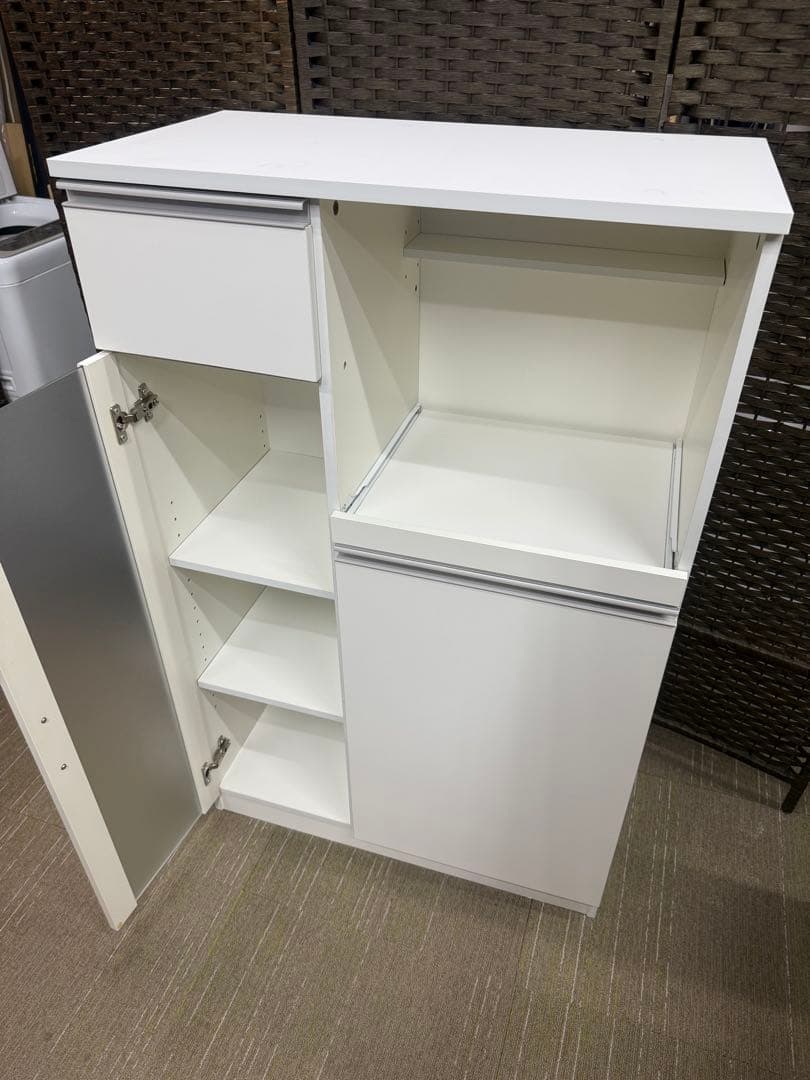 【美品】ニトリ　レンジ台　（フォルムN RE1275 WH）　レンジボード