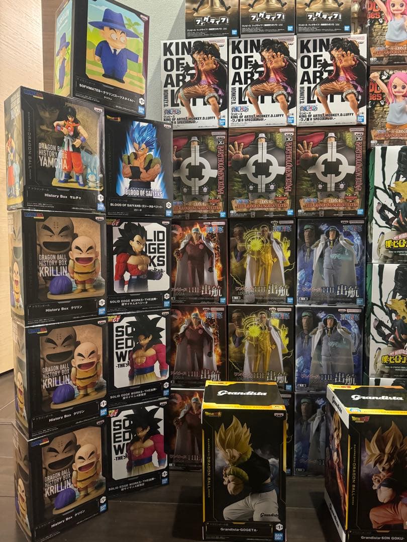 最新含ドラゴンボール、ワンピース、ヒロアカフィギュア43個セットまとめ売り
