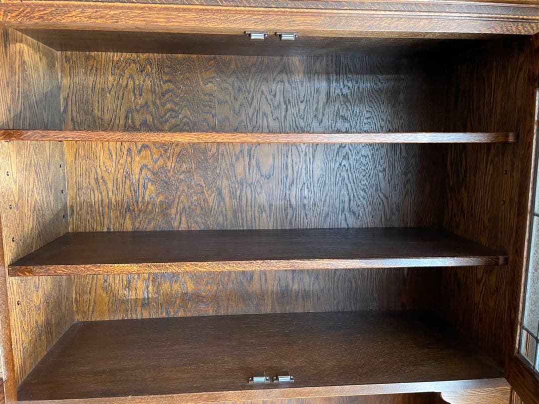 三越家具 Brugge ブルージュ 食器棚 飾り棚 キャビネット 楢材 英国