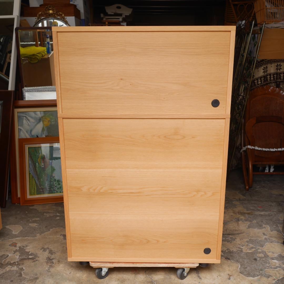 無印良品 MUJI スタッキングキャビネット オーク材 4段シェルフ 収納