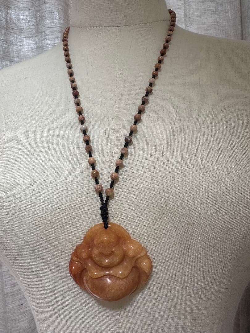 春節祭　ハニーイエロー仏様シャー太翠ペンダント