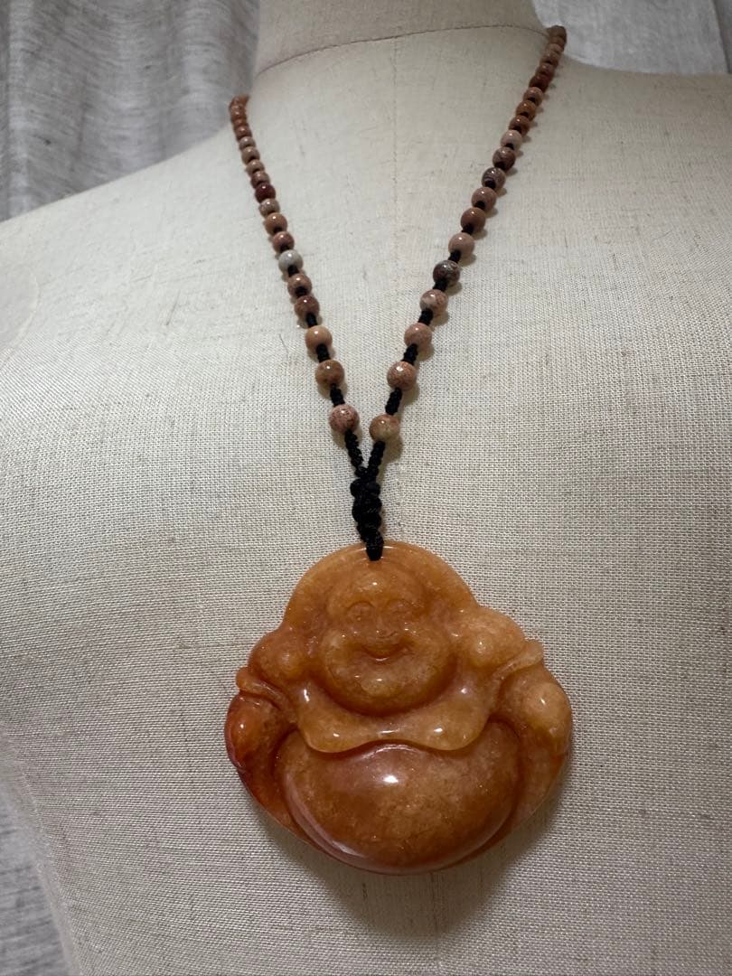 春節祭　ハニーイエロー仏様シャー太翠ペンダント
