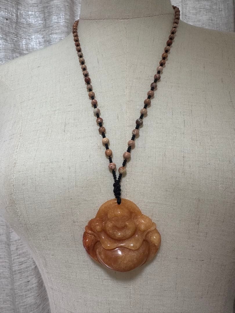 春節祭　ハニーイエロー仏様シャー太翠ペンダント