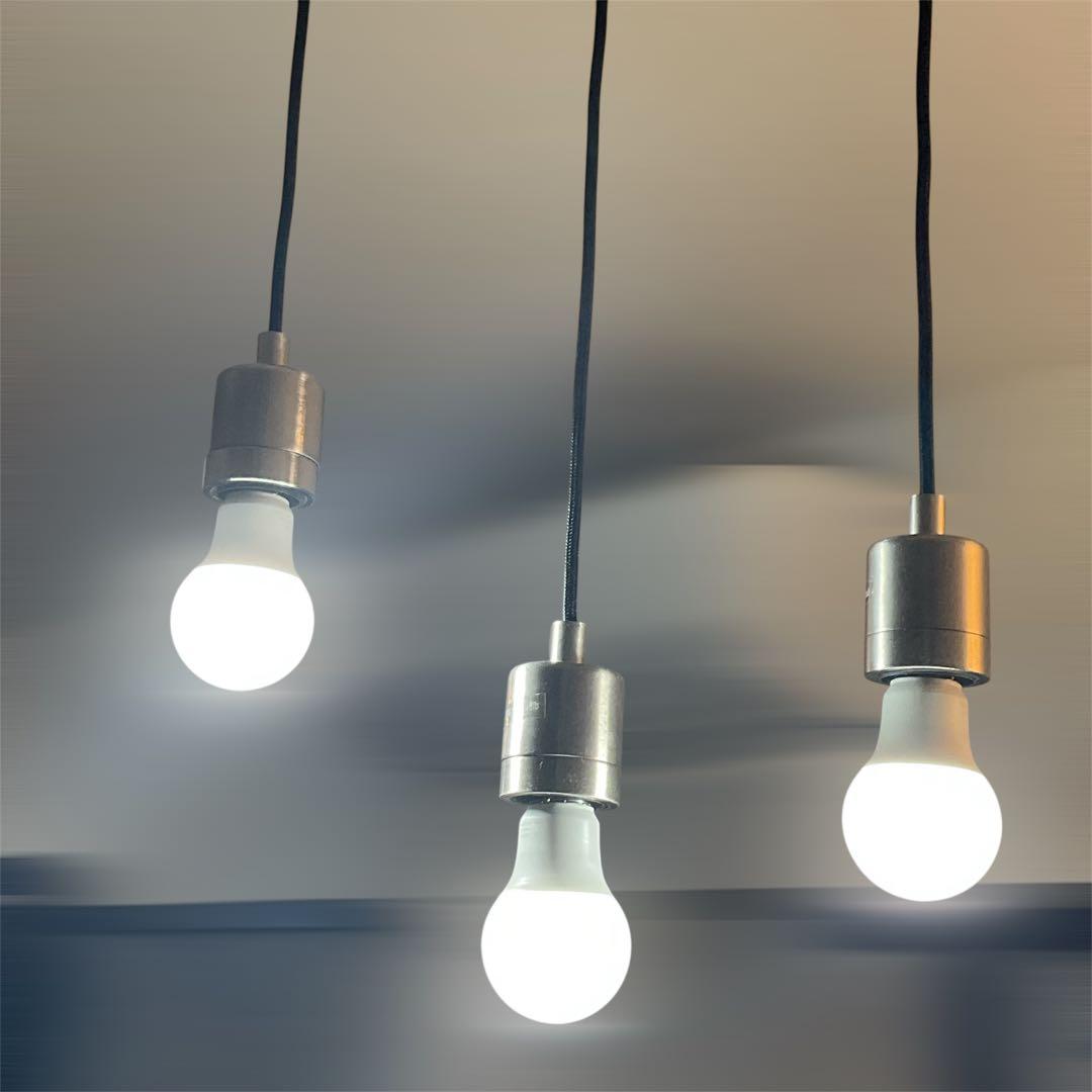 IKEA シンプルモダン 3灯 シルバー BLACK ペンダントライト