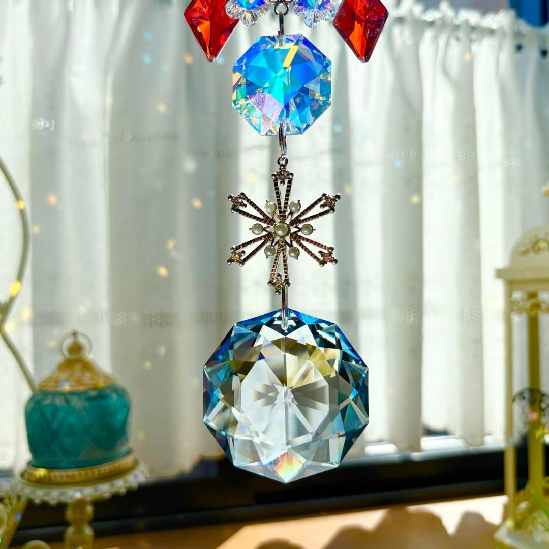 トゥルーリーインラブハート✩.*˚レッドマグマSWAROVSKIサンキャッチャー