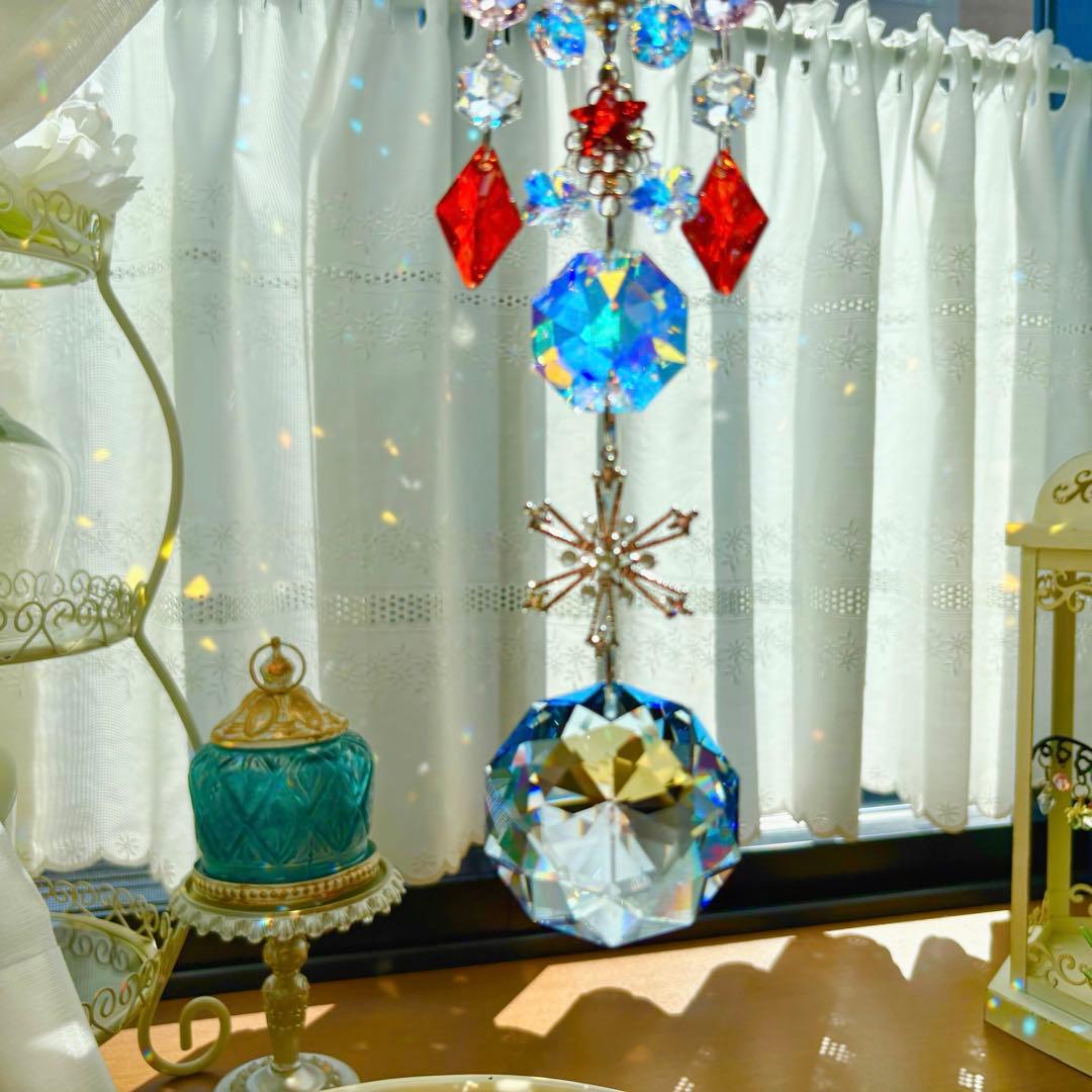 トゥルーリーインラブハート✩.*˚レッドマグマSWAROVSKIサンキャッチャー