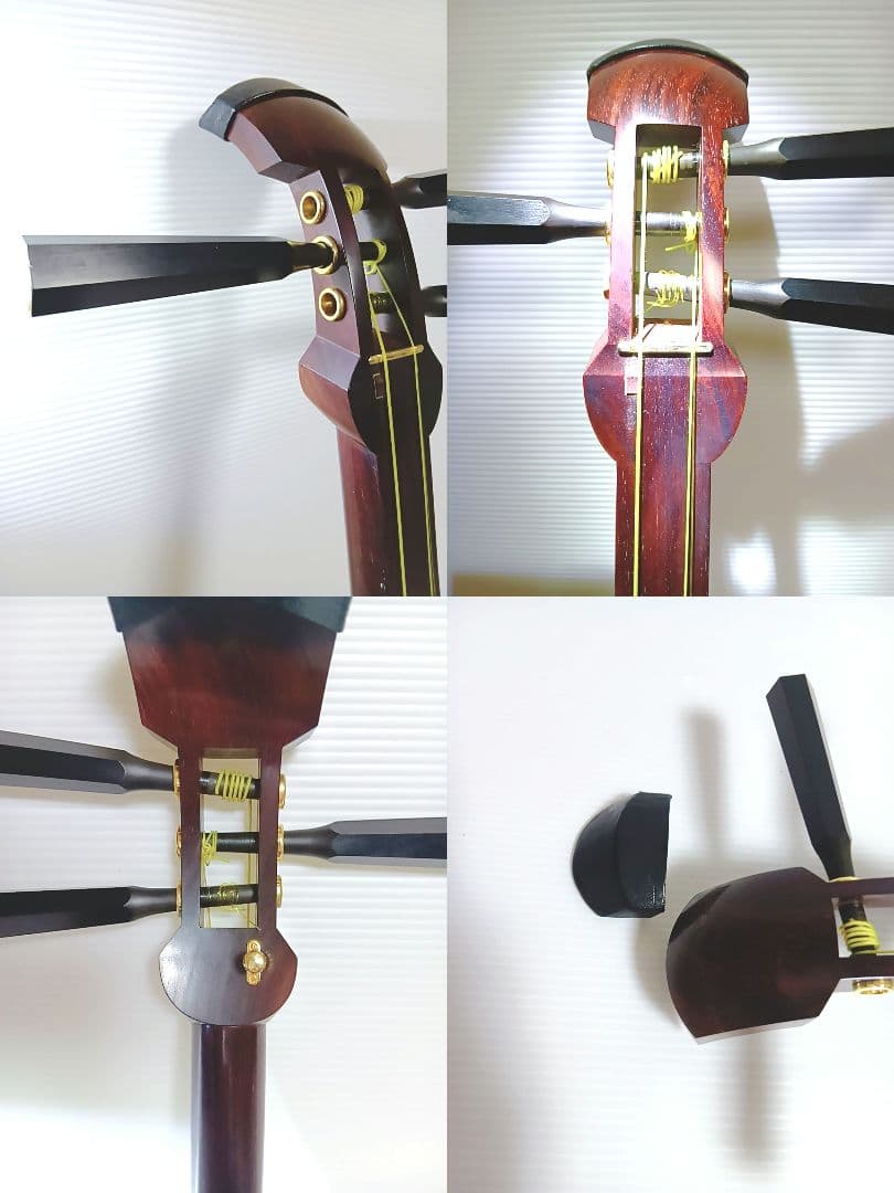 破れあり 高級三味線 東さわり リンドウ金具 子持ち綾杉胴 津軽 義太夫