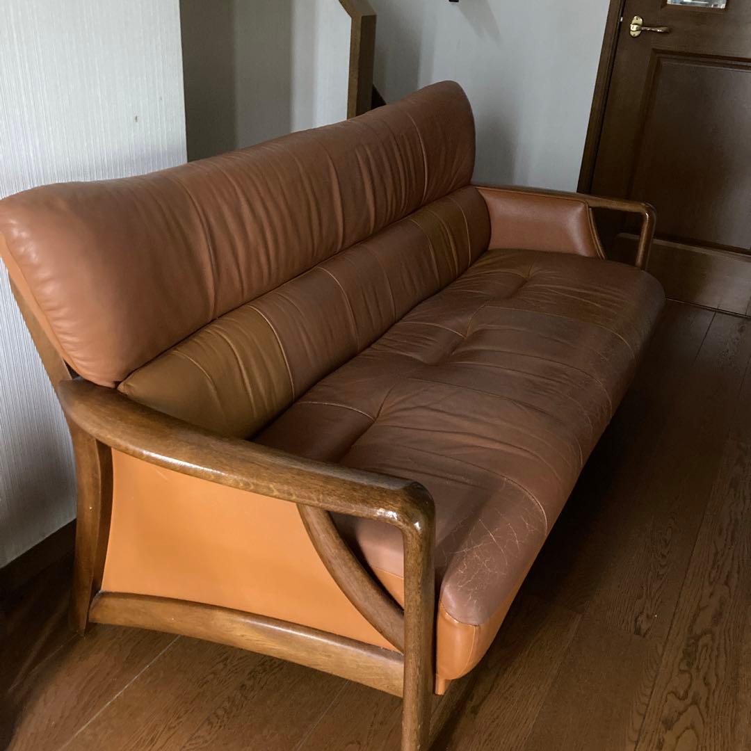 カリモク チターノ 本革3人掛けソファ karimoku カリモク家具 チターノ