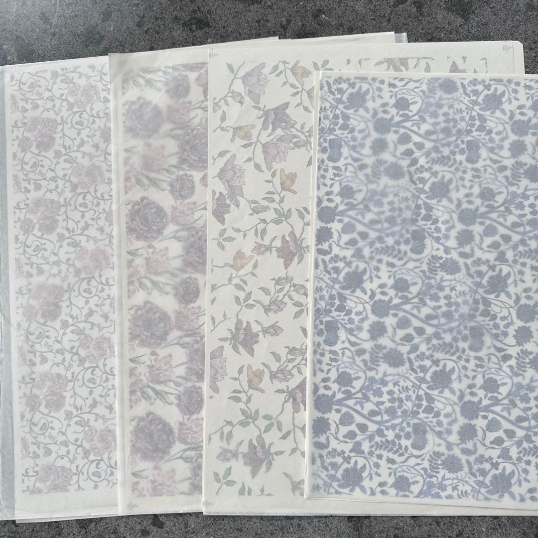 ポーセラーツ転写紙花柄他14枚　ヴォーグ社他