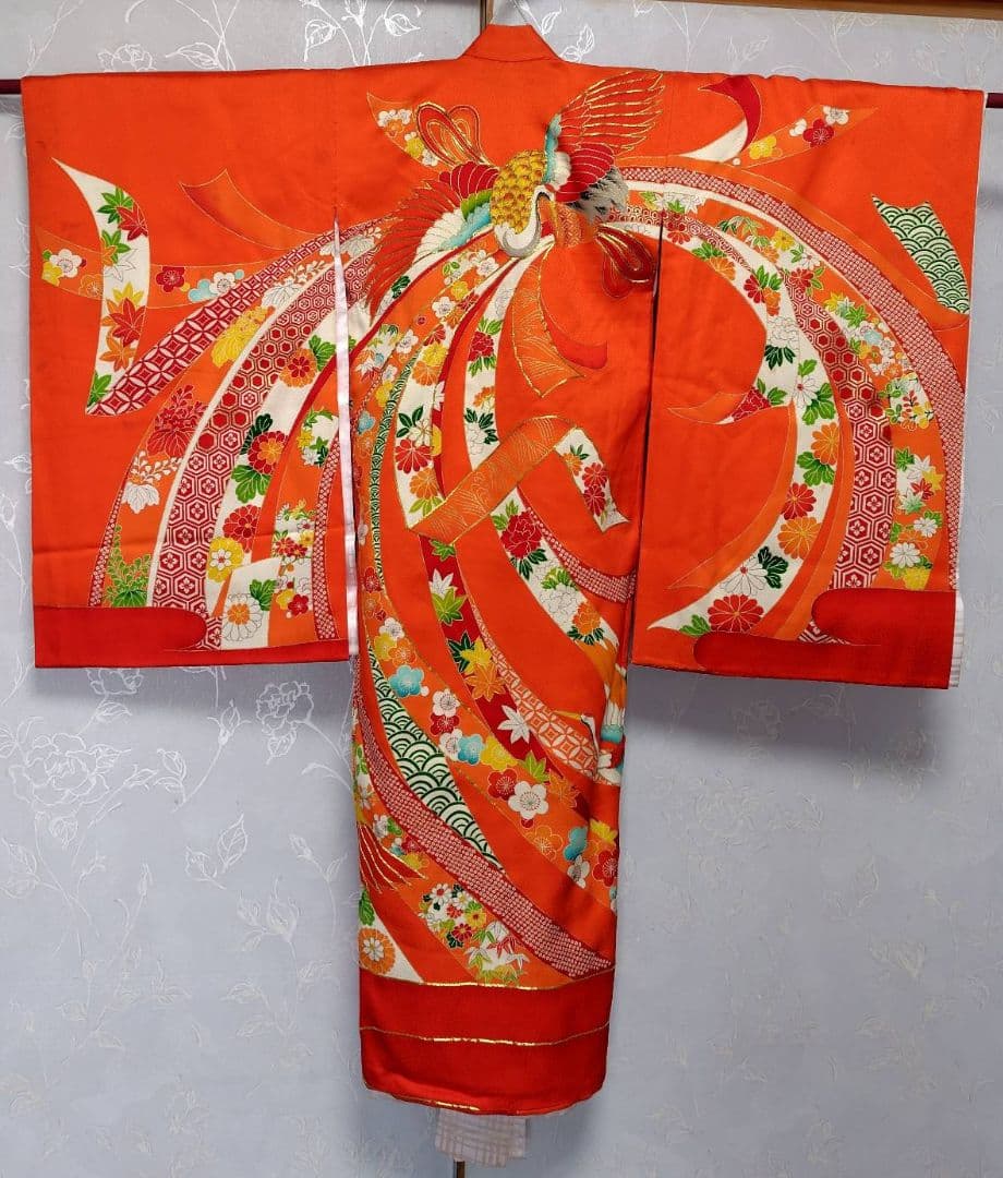 RK467子供着物着丈99センチ裄丈47センチ3歳前後用長襦袢付き