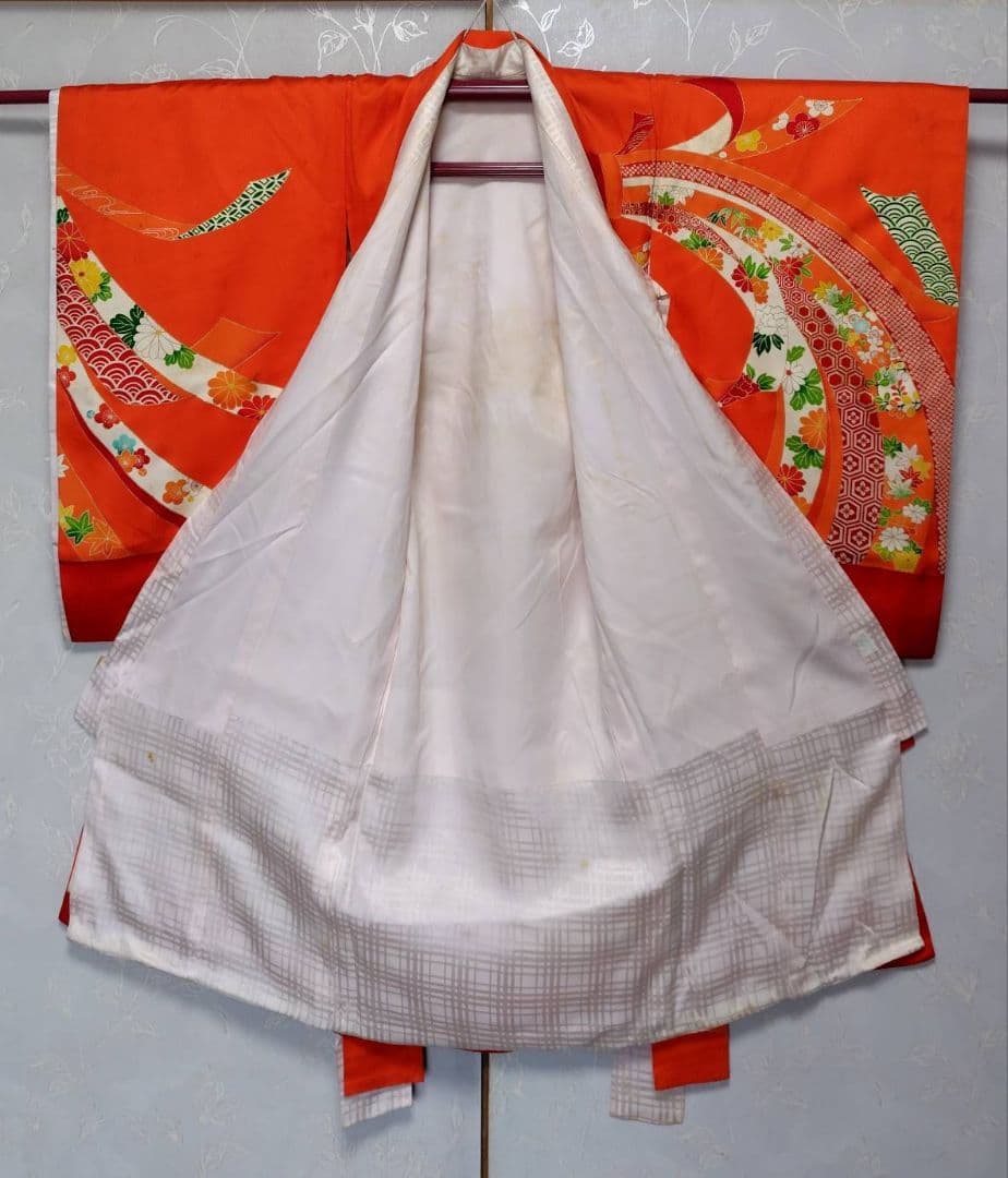 RK467子供着物着丈99センチ裄丈47センチ3歳前後用長襦袢付き