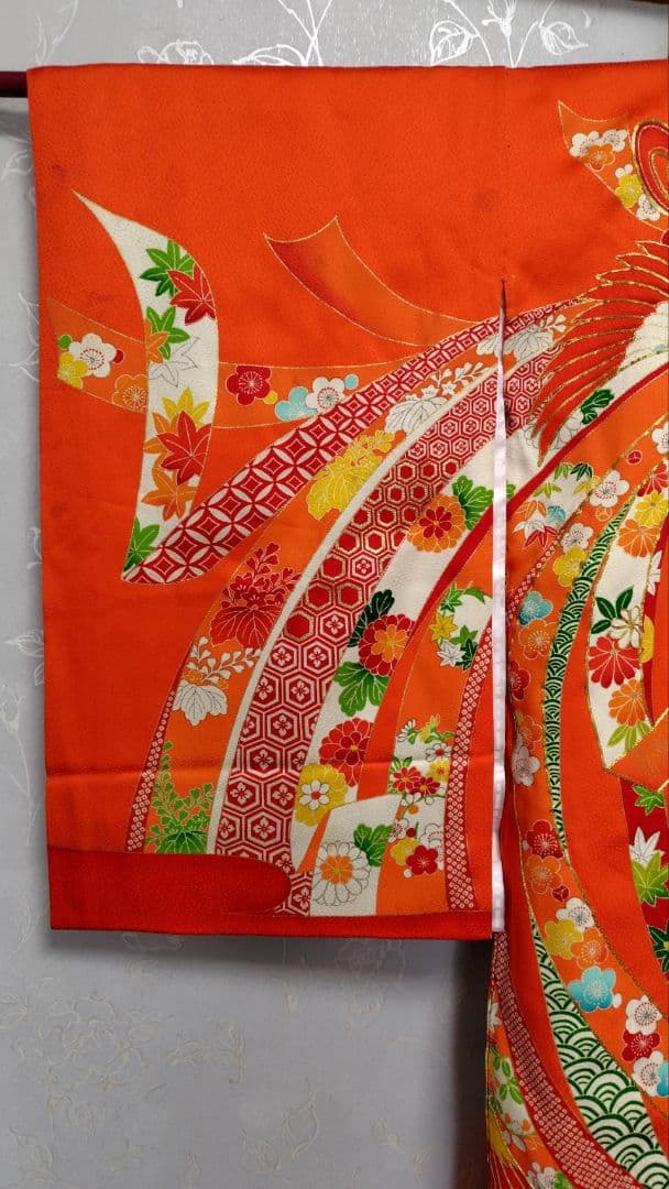 RK467子供着物着丈99センチ裄丈47センチ3歳前後用長襦袢付き