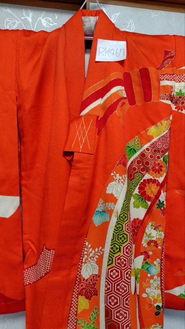 RK467子供着物着丈99センチ裄丈47センチ3歳前後用長襦袢付き