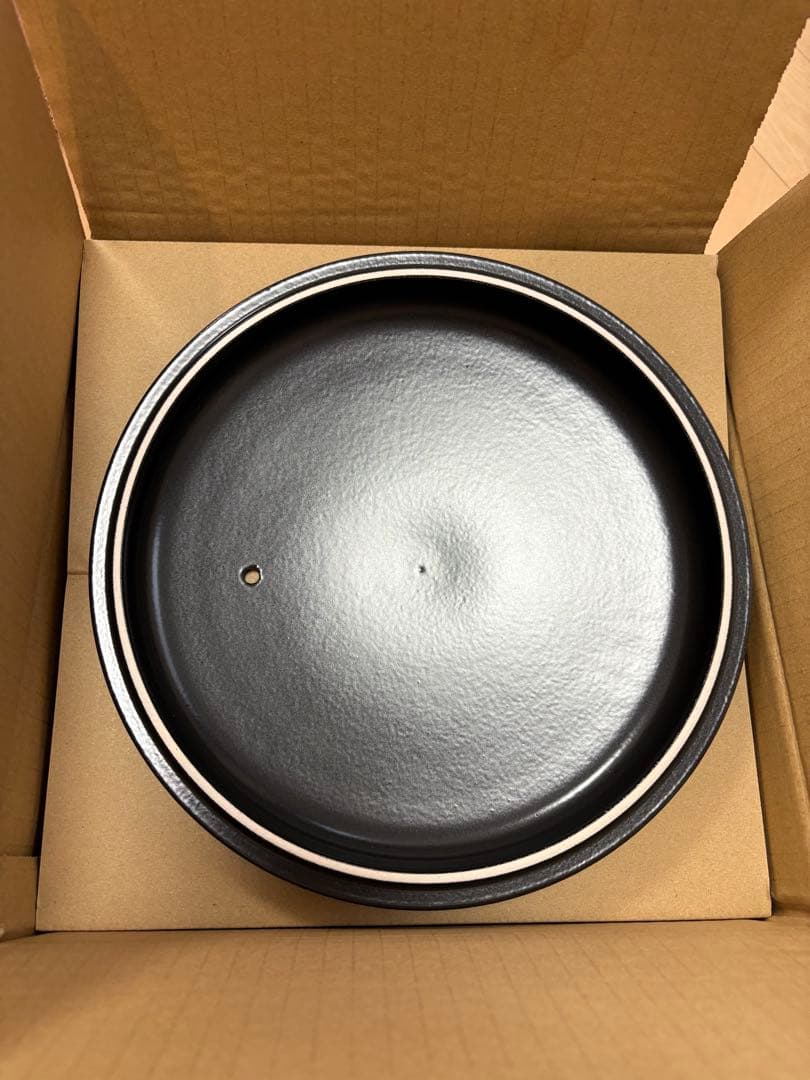 【新品未使用品】 セラポットミニ 19cm チャコールブラック、金網、浅鍋、鍋蓋