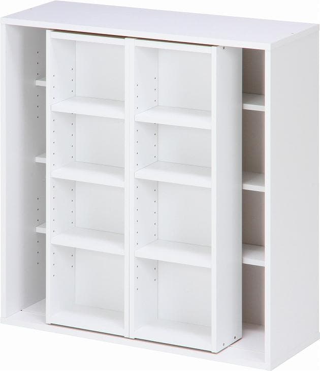 《新品・送料無料》ダブルスライドラック　ホワイト　ＤＳ９０９０ＷＨ