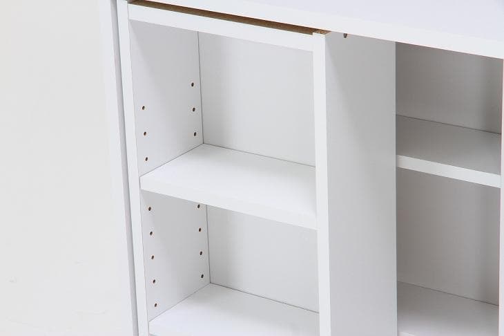 《新品・送料無料》ダブルスライドラック　ホワイト　ＤＳ９０９０ＷＨ