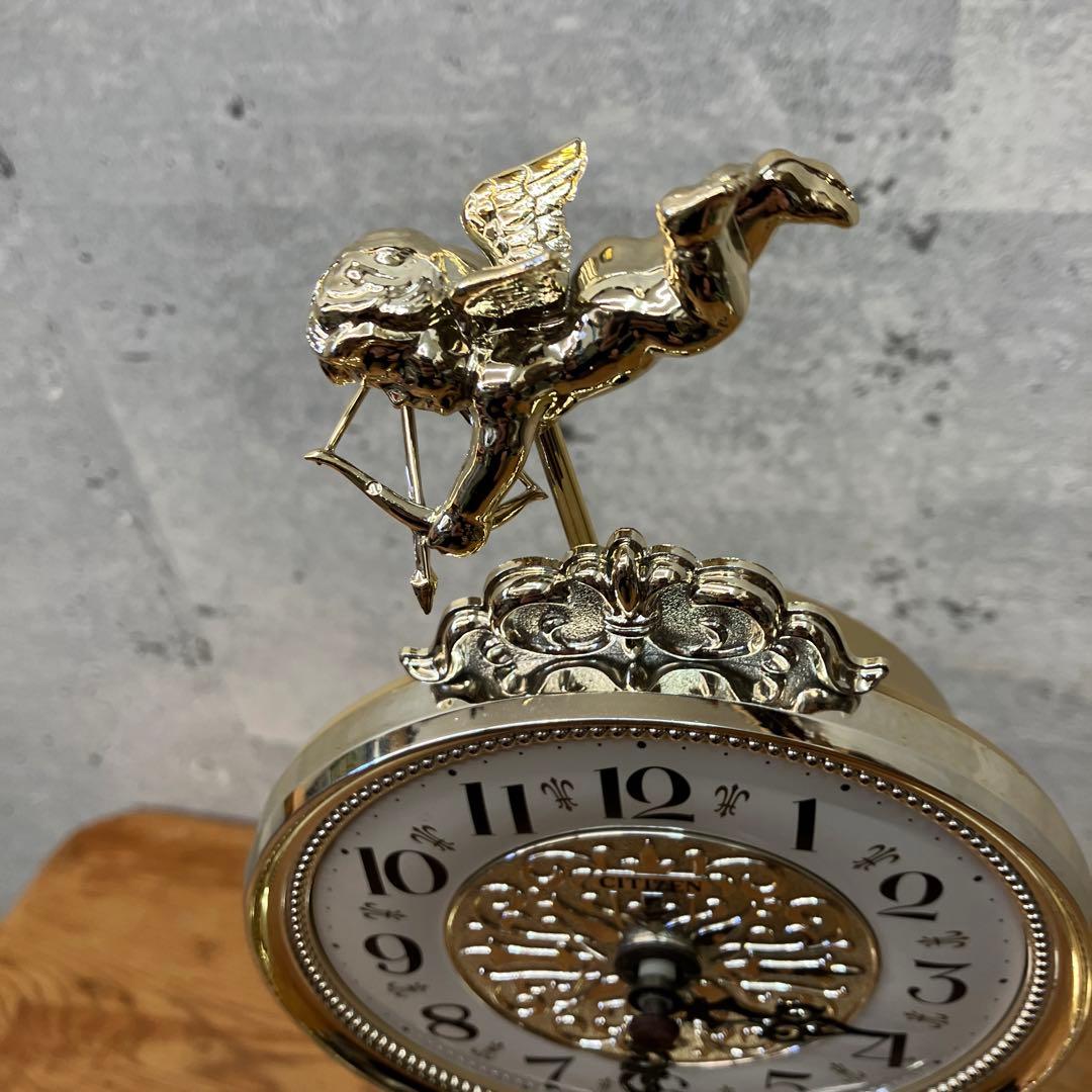 シチズン ガラスドーム 天使 振り子時計 置時計 時計 インテリア