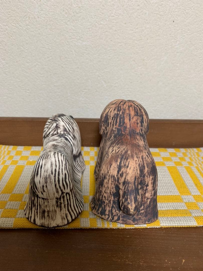 リサラーソン ミニケンネルシリーズ　ルーファス&スカイテリアー　北欧　犬の置物