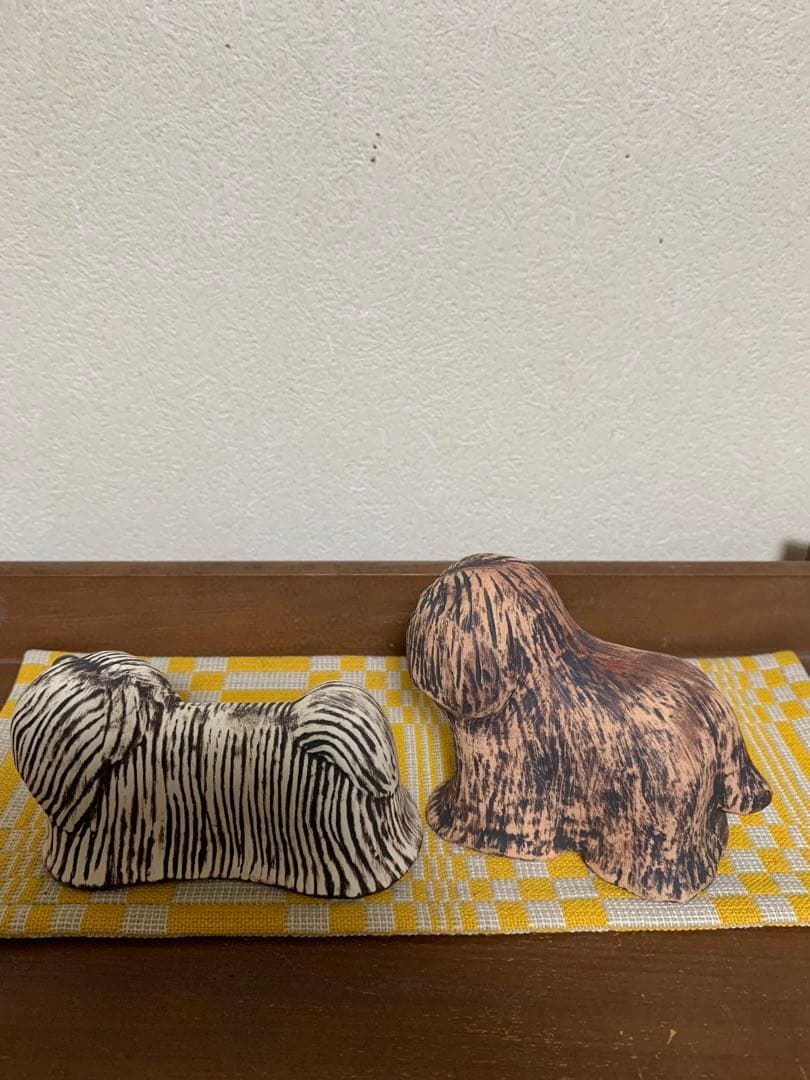 リサラーソン ミニケンネルシリーズ　ルーファス&スカイテリアー　北欧　犬の置物