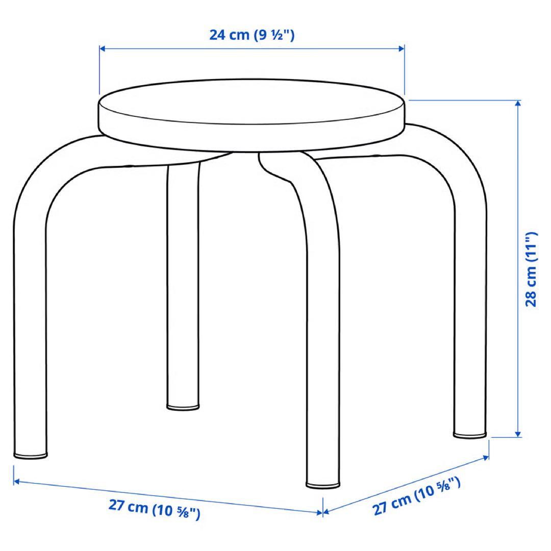 IKEA イケア　ドムステン　グレイシモイス　スツール　オレンジ　大小2脚セット
