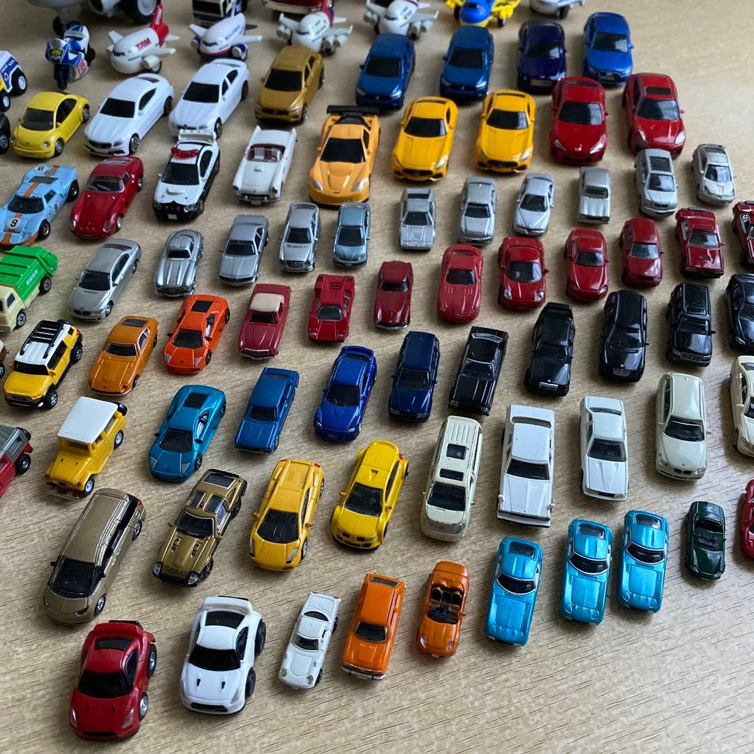 ミニカー 缶コーヒーおまけ チョロQ他まとめ 飛行機 バイク 電車 94台