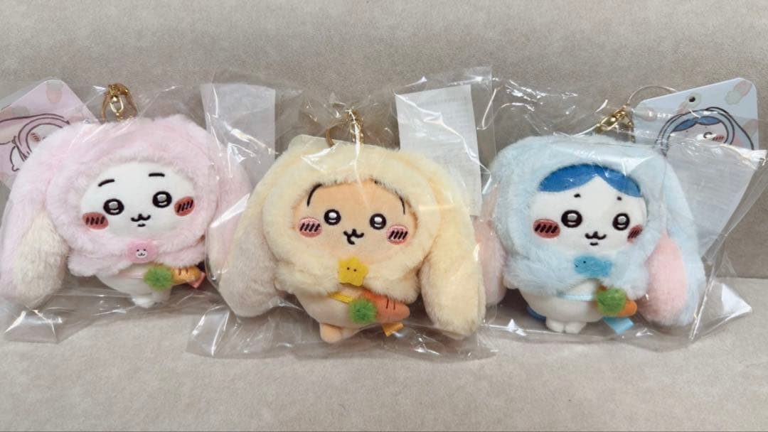 台湾限定ちいかわ ロップイヤーなマスコット三点セット