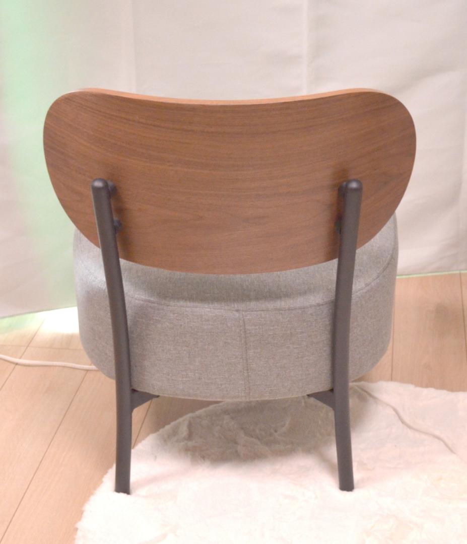 ウッド×アイアン×ファブリック　1人掛け アクセントチェア 1人用ソファー