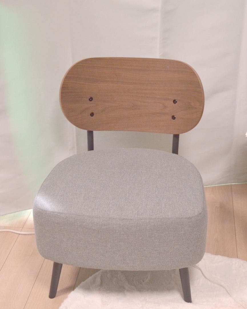 ウッド×アイアン×ファブリック　1人掛け アクセントチェア 1人用ソファー