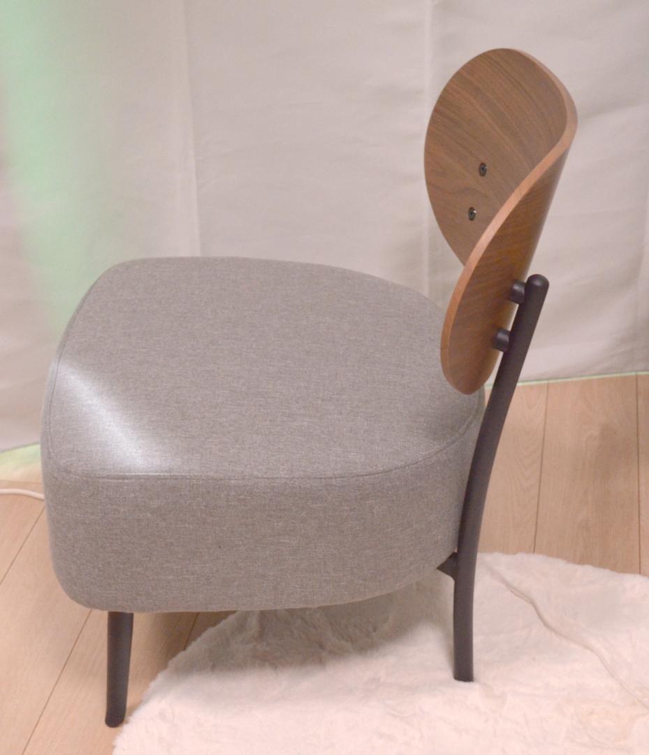 ウッド×アイアン×ファブリック　1人掛け アクセントチェア 1人用ソファー