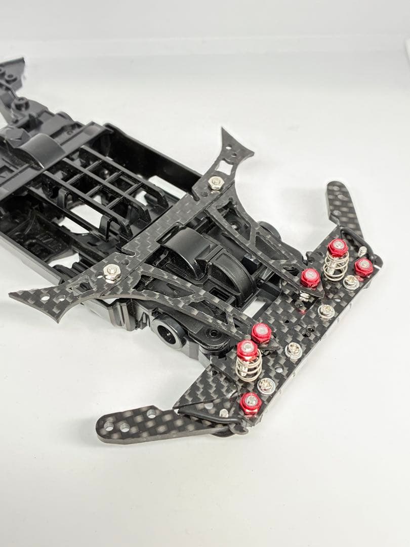 はねかわページ　ミニ四駆　純正カーボンC-ATバンパーとスライドダンパー