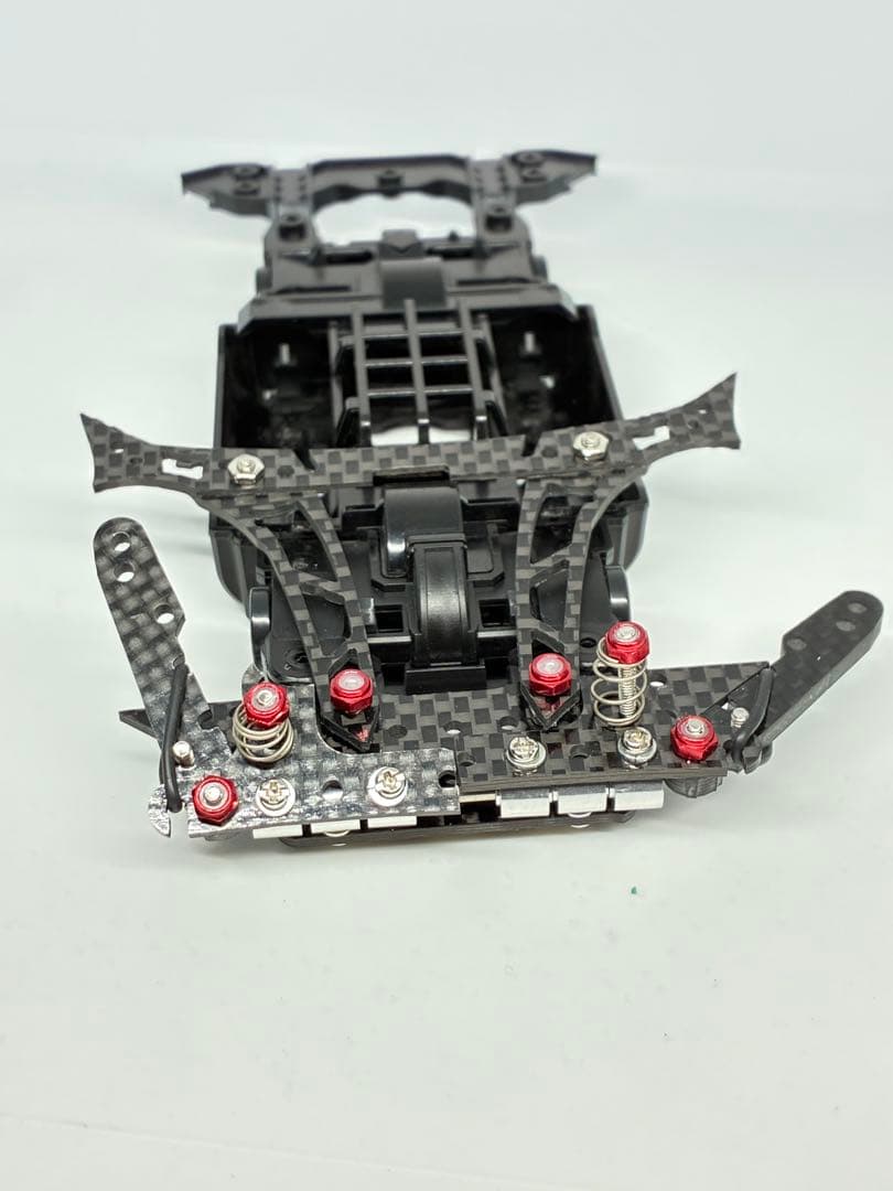 はねかわページ　ミニ四駆　純正カーボンC-ATバンパーとスライドダンパー