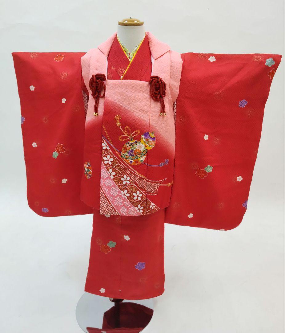 七五三○七五三着物○被布セット○作り帯○3歳女の子○子供着物○キッズ着物○被布