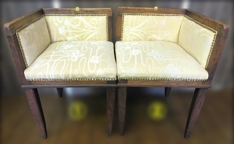 〈現状渡し〉アンティーク コーナーチェア ① セット販売