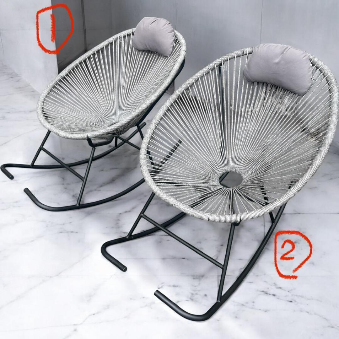 ②アカプルコチェア ロッキングチェア メキシカンチェア グレー - メルカリ