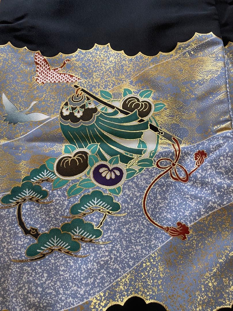 七五三　5歳　男の子セット　着物　袴　羽織 小物　美品　鷹模様