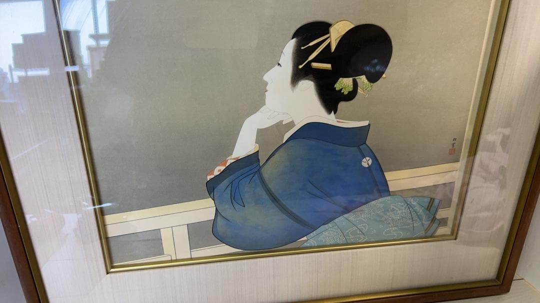 上村松園筆「待月」足立美術館蔵　手摺木版画　第８７番