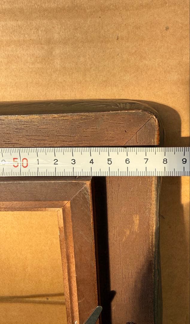 アンティーク調装飾的な木製額縁 ブラウン系 倉庫① 1/27 P6サイズ