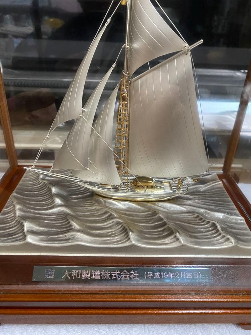 ヨットTAKEHIKO　SILVER985刻印　銀製ヨット　銀製　ケース付き