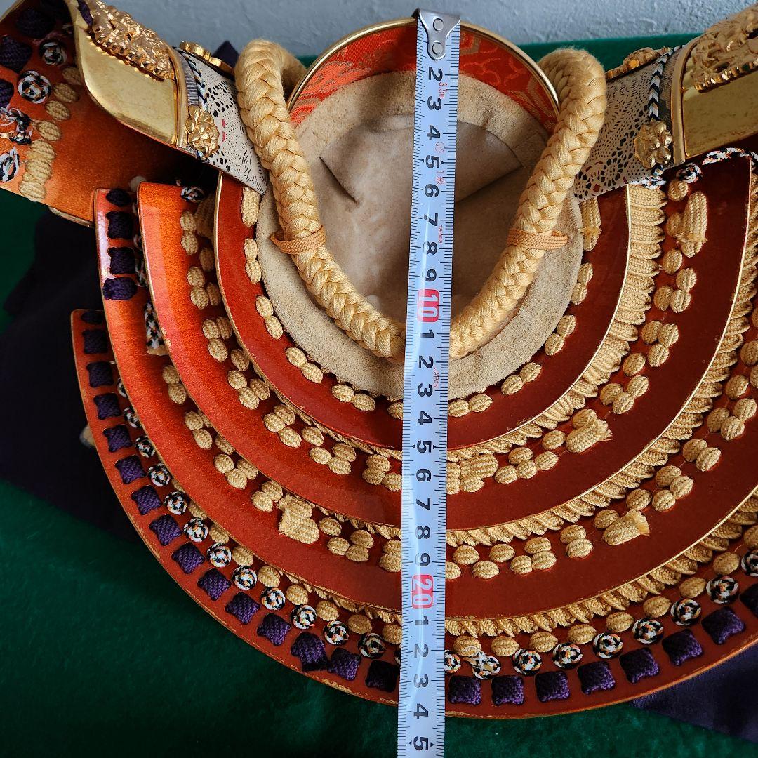 平安道斎兜飾り　純金箔押し　本金鍍金　五月人形　端午の節句　通商産業大臣賞受賞