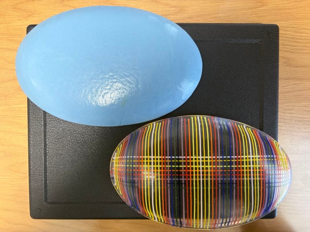 田子美紀　ガラス　皿　2枚セット