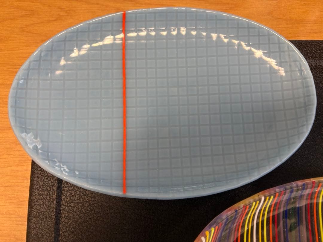 田子美紀　ガラス　皿　2枚セット