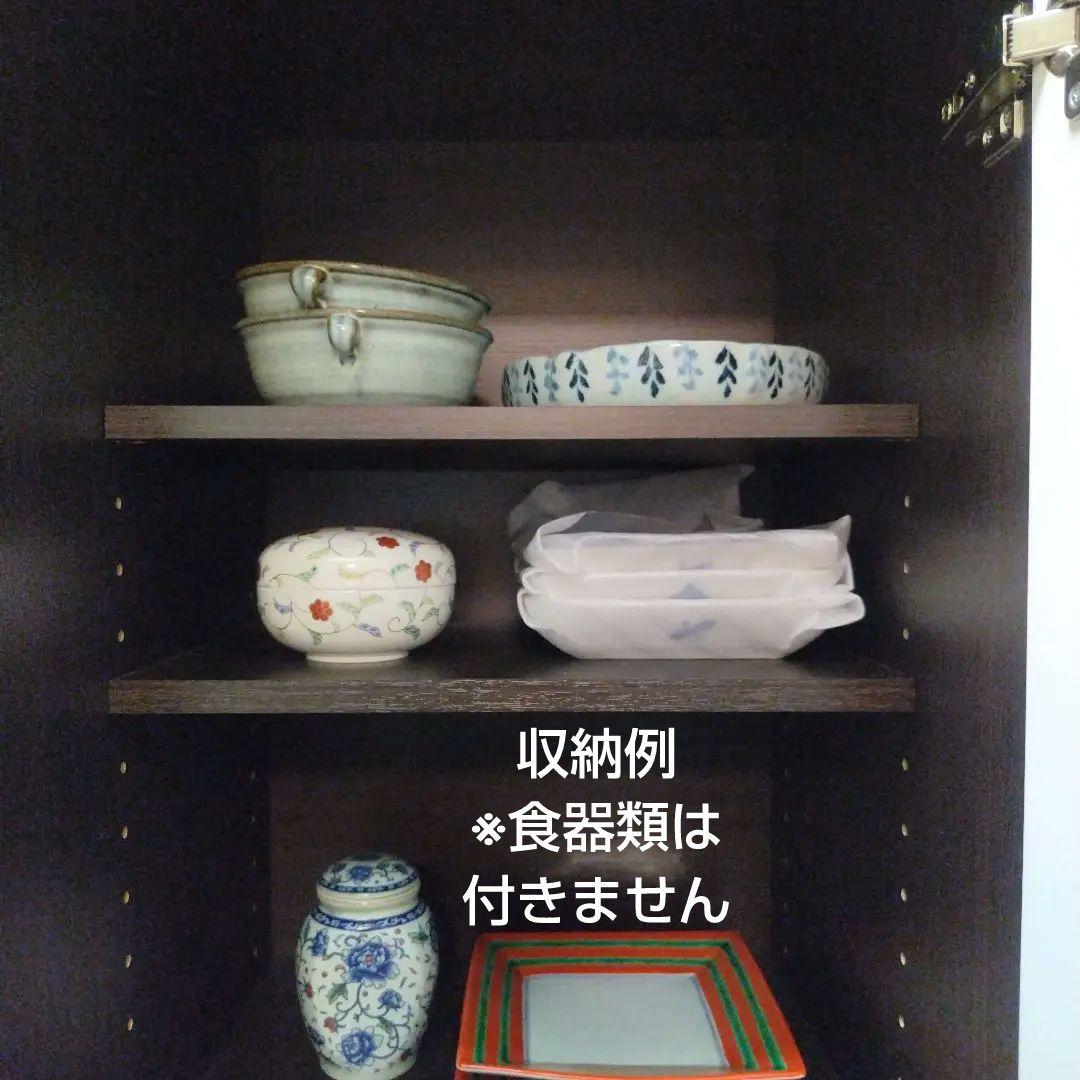 ✿ ニトリ レンジボード 食器棚 コパン 80MRB DBR 美品 送料込み