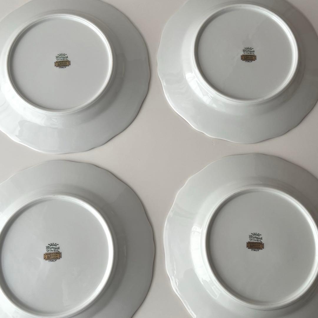 リチャードジノリ　アンティックローズ　皿　プレート　24.5cm 4枚