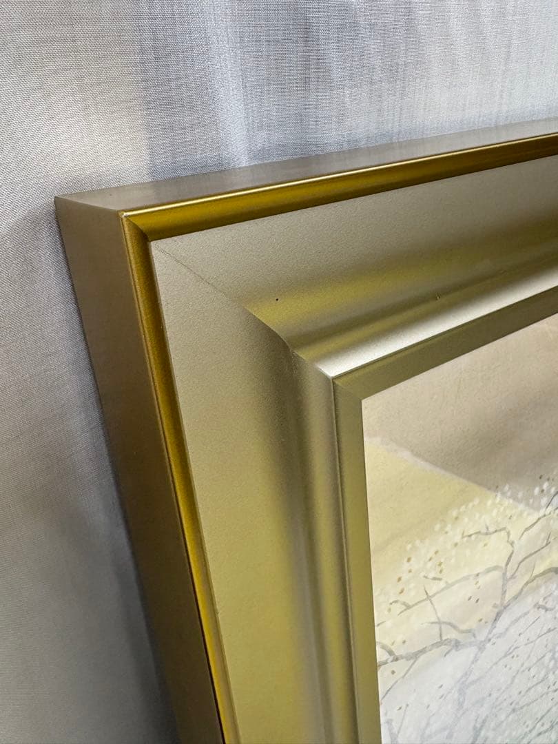 「醍醐の桜」　佐藤隆良　絵画　日本画　風景画　額装　共シール　箱袋有り