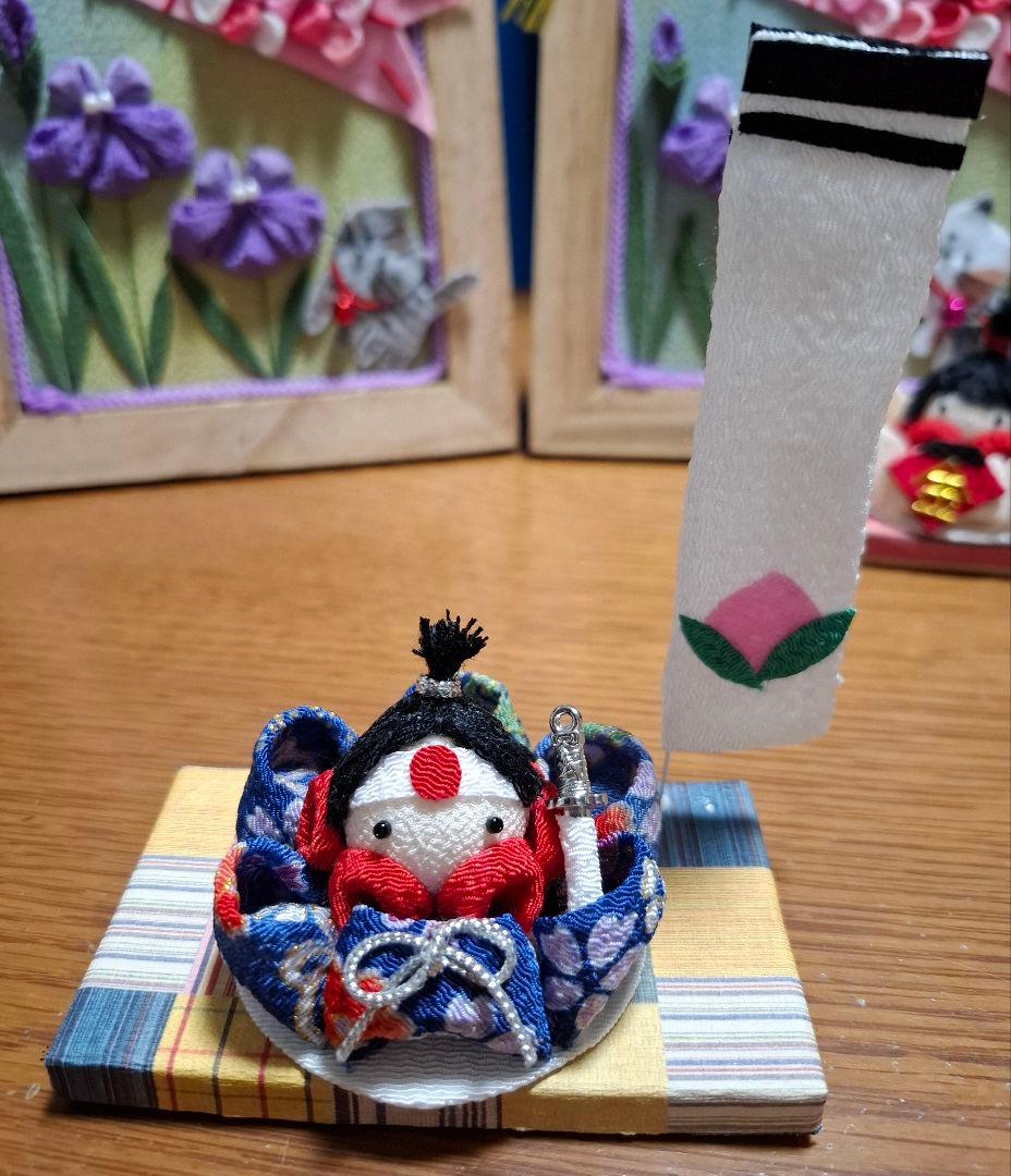 fukujiroページ　つまみ細工　　ブタさんの雛人形　金太郎　桃太郎