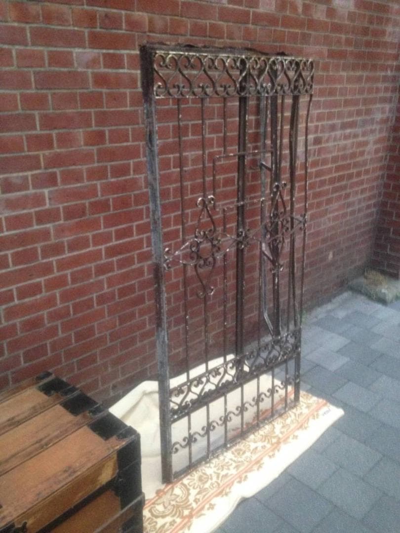高さ165cmシャビーな古い鉄のアイアンフェンス店舗什器ガーデニング英国イギリス